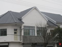 安徽滁州街道风貌改造秸秆纤维聚酯瓦工程案例