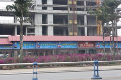 温江财富中央城售楼部树脂瓦工程案例