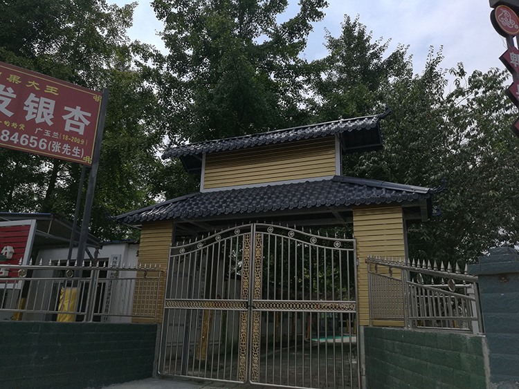 郫县友爱镇银杏庄园农家乐树脂瓦门头